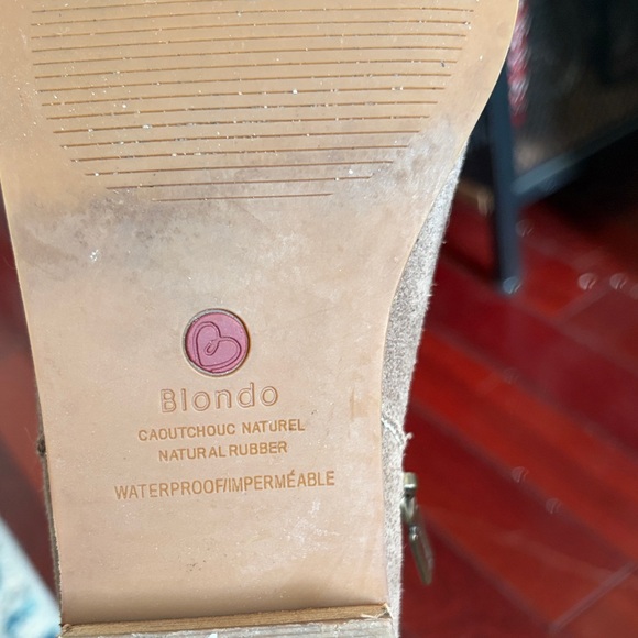 Blondo Taupe Suede Ankle Booties - Picture 3 of 4